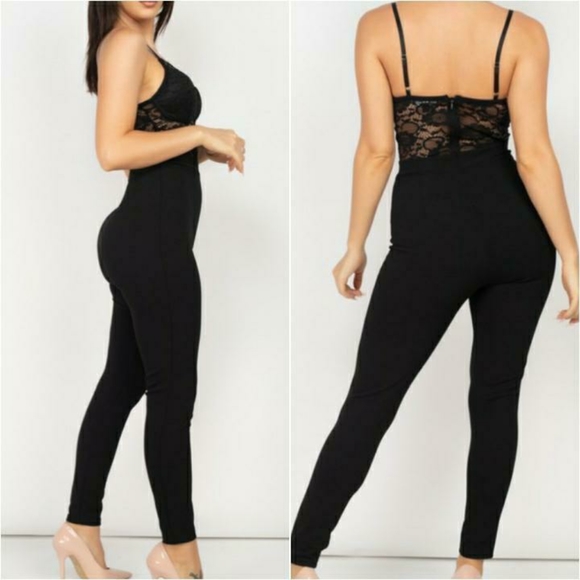 Black Lace Jumpsuit - Picture 3 of 3